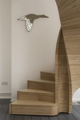 Nautilus Spiral Stairs Wooden Interior London design