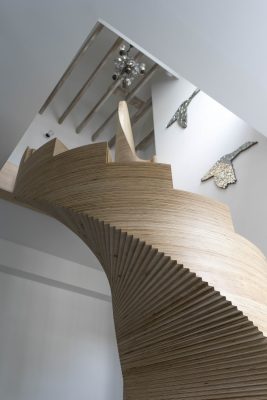 Nautilus Spiral Stairs Wood Interior London design