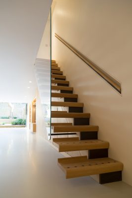 Oak Lined House London wood interior design by Knox Bhavan Architects LLP