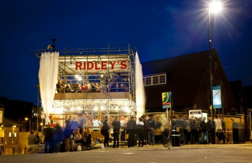 Ridley's Temporary Restaurant. Ridley Road Market. London