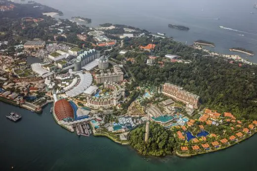 Resorts World Sentosa Singapore aerial photo