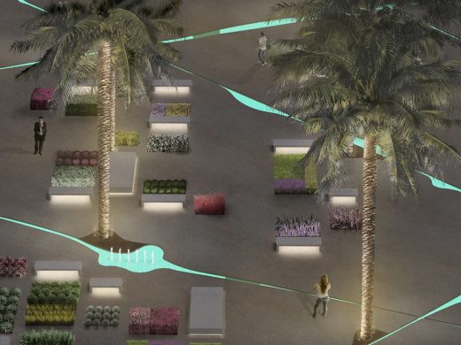 100 Palm Trees Square in Rhodes, Greece