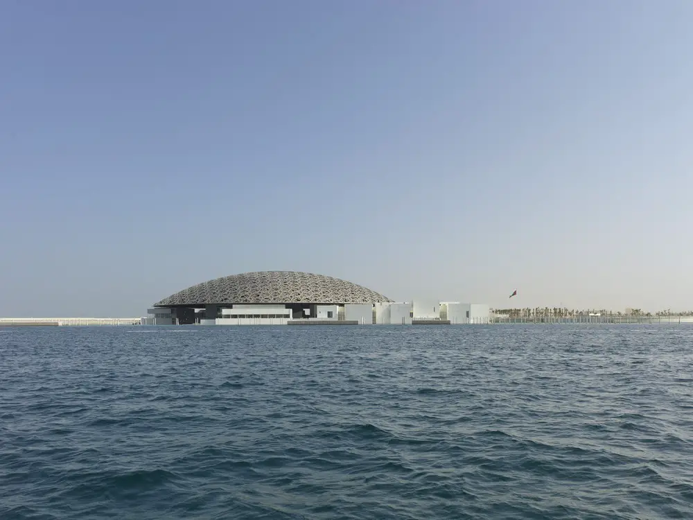 Louvre Abu Dhabi Museum Building from Gulf