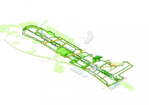 Filton Airfield Masterplan Axonometric 