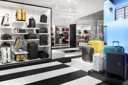 Samsonite Showroom in Amsterdam retail interior