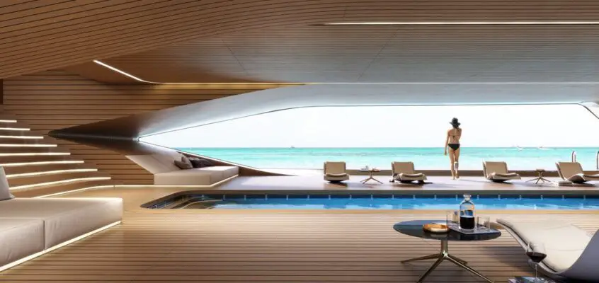 Se77antasette concept yacht for Benetti, Design