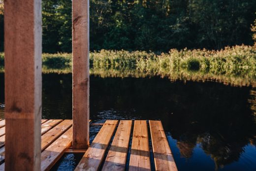 VALA Floating Sauna in Soomaa Forests Estonia