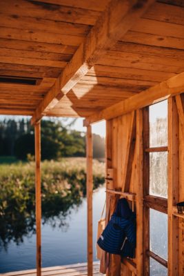 VALA Floating Sauna in Soomaa Forests Estonia