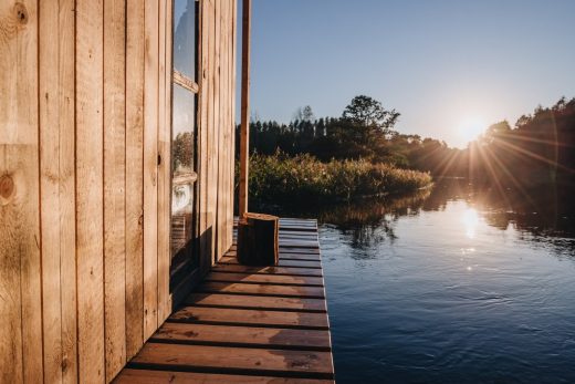 VALA Floating Sauna in Soomaa Forests Estonia