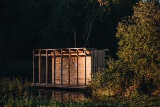 VALA Floating Sauna in Soomaa Forests Estonia