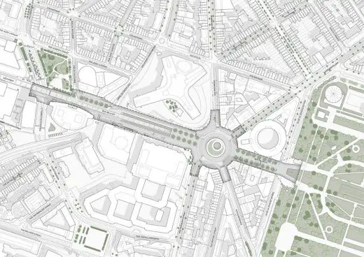 Place Schuman Brussels roundabout layout