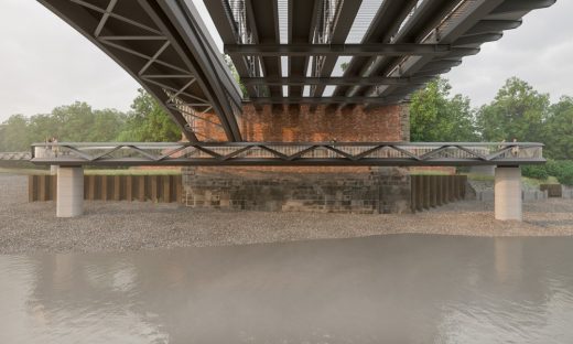 Dukes Meadows Bridge in Chiswick