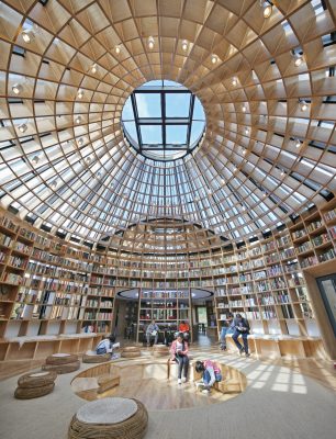 Mulan Weichang Visitor Centre building interior