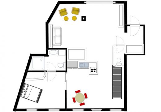 Szabo Ilonka utca apartment Budapest floor plan