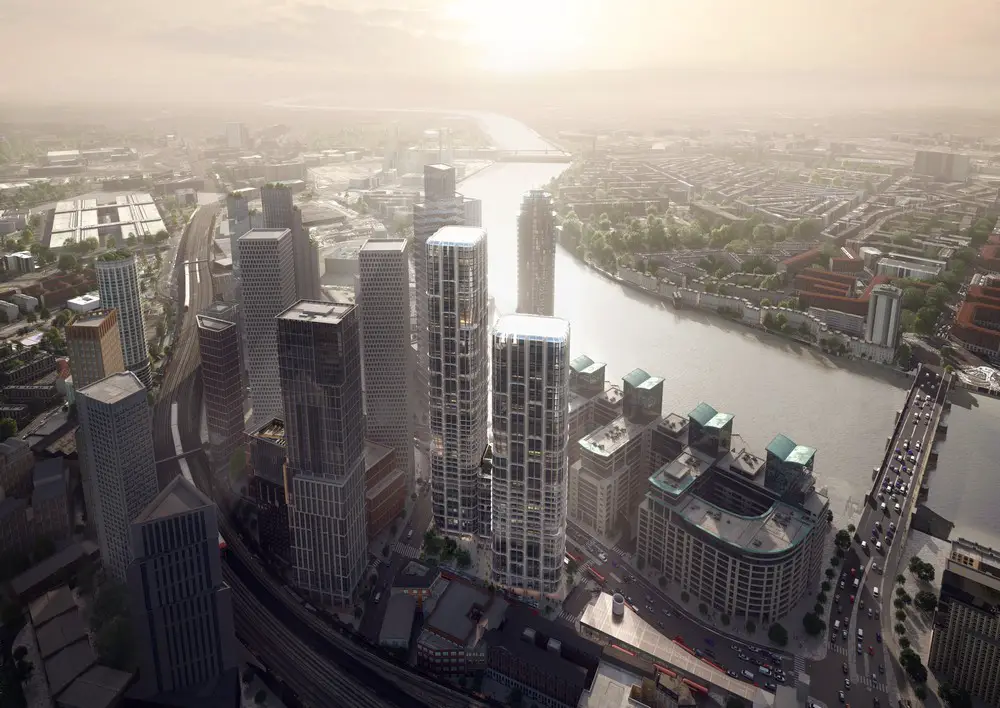 Vauxhall Cross Island in London by Zaha Hadid