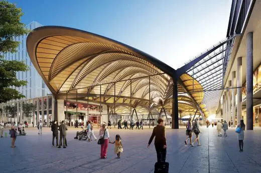 New HS2 Terminus Euston Station entrance canopy