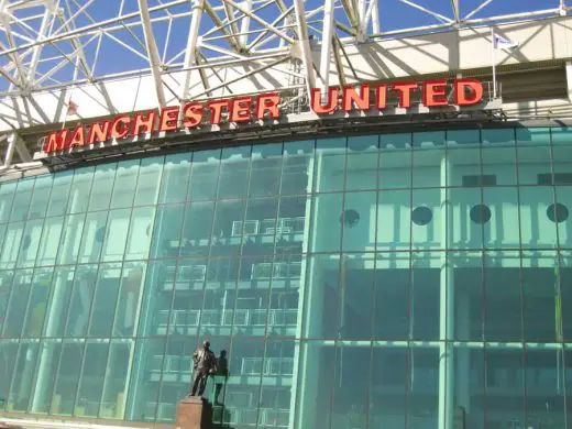 Man Utd Stadium Old Trafford main facade