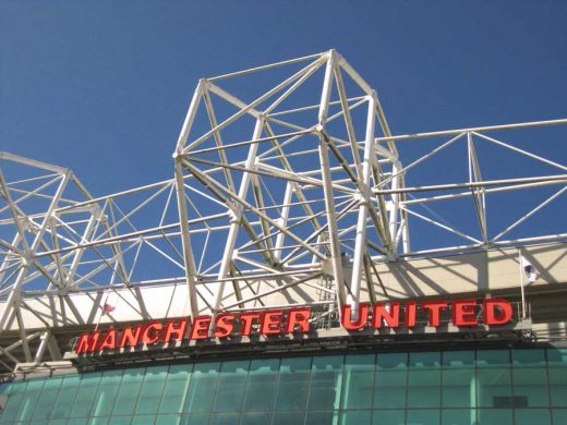 Manchester United FC Stadium Old Trafford main facade