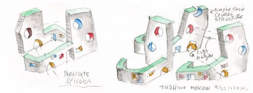 Tushino Moscow painting by Steven Holl architect