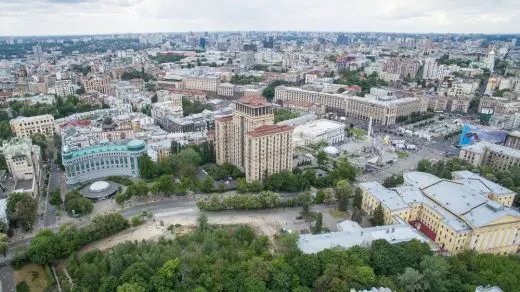 MRD aerial photo Alley of Heavenly Hundred view to Maidan