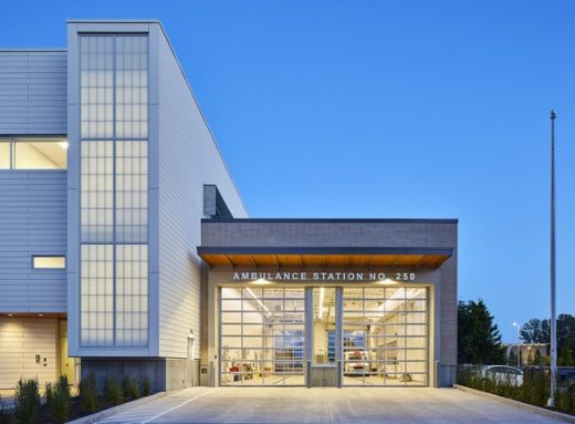 Cambie Fire Hall No 3 and BC Ambulance Services Station in Richmond design by Assembly Architecture and S2 Architecture