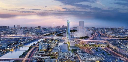 Charenton Bercy District Masterplan and Tower in Paris by SOM Architects