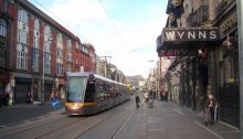 Abbey Street Dublin tram streetscape