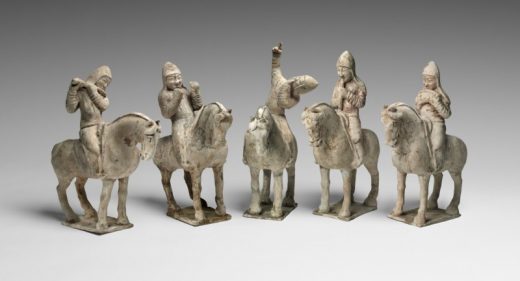 Musicians on Horseback, Tang dynasty