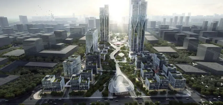 Vanke Tianfu Cloud City in Chengdu Masterplan