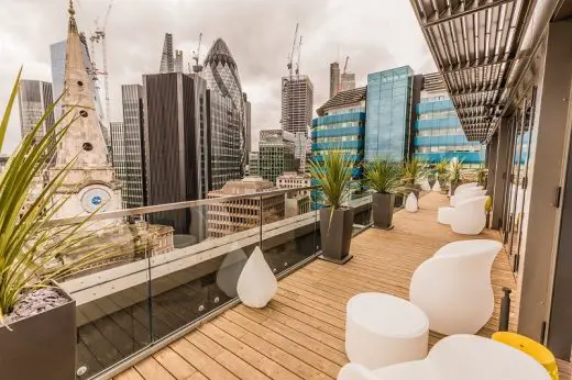 Jin Bo Law Skybar, Dorsett City Aldgate roof terrace