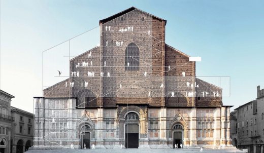 Facade of Basilica San Petronio in Bologna