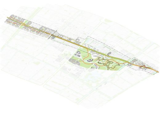 Fengpu Avenue Master Plan Fengxian New Town design proposal by Woods Bagot