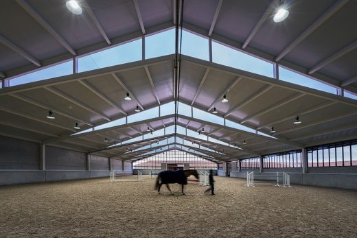 Horse Riding Field in Cattle Farm Madrid - Wood Panel Architecture