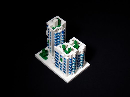 Kaohsiung Social Housing lego model by Mecanoo