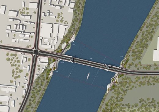 New Budapest Bridge by UNStudio plan