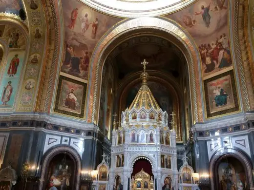 Cathedral of Christ the Saviour in Moscow interior