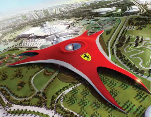 Ferrari World Abu Dhabi FWAD building design