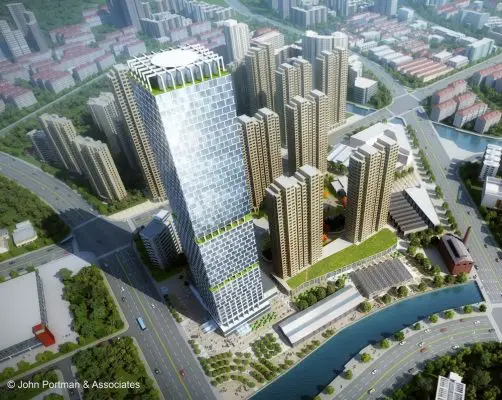 Super Tall Tower in Wuxi by John Portman & Associates Architects