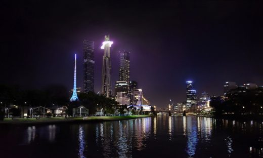 Southbank by Beulah Melbourne tower building at night
