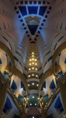 Dubai hotel interior atrium