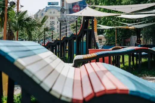 Hello Wood Pop Up Park in Downtown Budapest