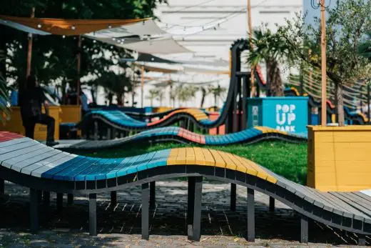 Hello Wood Pop Up Park in Downtown Budapest