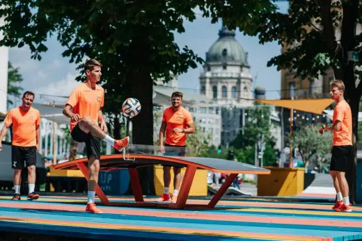 Hello Wood Pop Up Park in Downtown Budapest