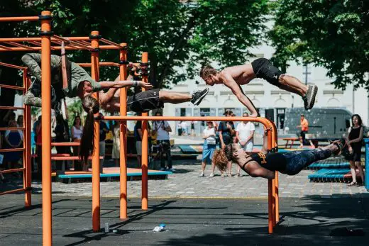 Hello Wood Pop Up Park in Downtown Budapest