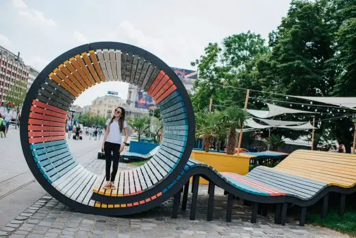 Hello Wood Pop Up Park in Downtown Budapest