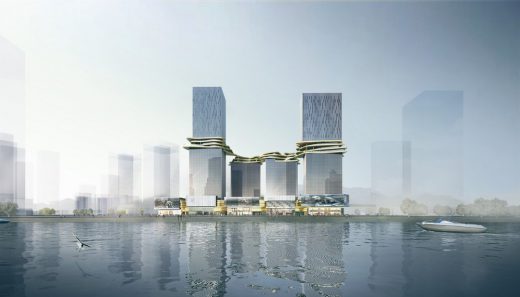 Hengqin CRCC Plaza Zhuhai buildings by Aedas Architects