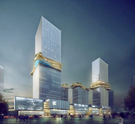 Hengqin CRCC Plaza Zhuhai buildings by Aedas Architects