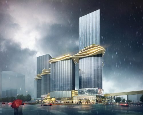 Hengqin CRCC Plaza Zhuhai buildings by Aedas Architects