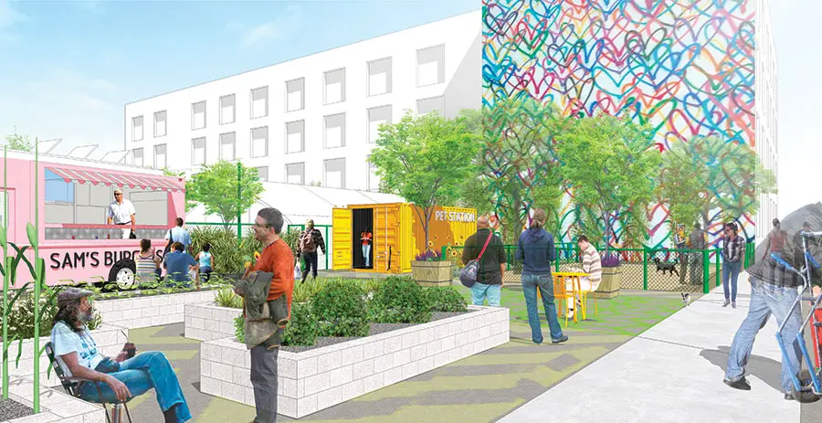 L.A. Mayor’s “A Bridge Home” Program shelter design