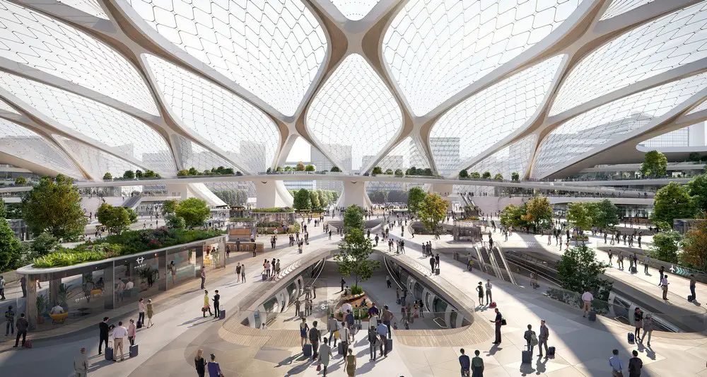 Hardt Hyperloop station design by UNStudio